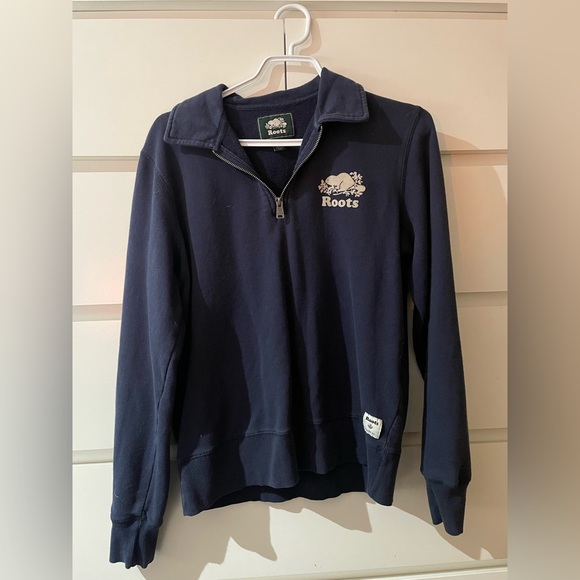 Navy Roots Half Zip - Picture 1 of 2